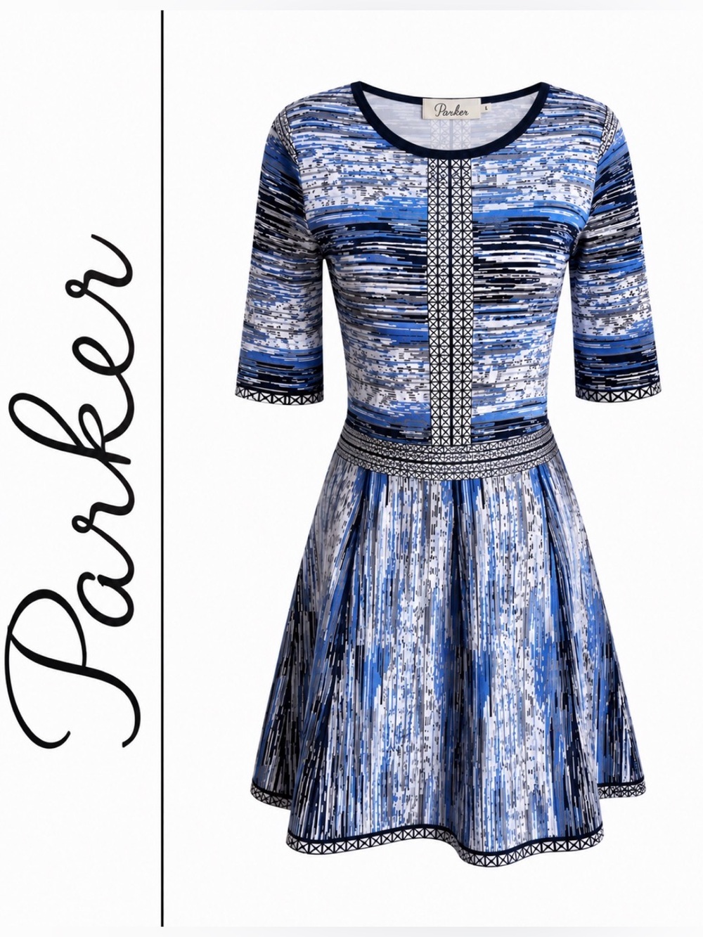 PARKER Jersey Dress 1/2 sleeve Women L